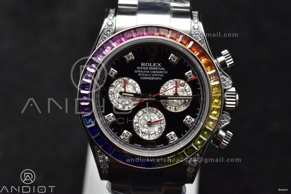 Edition SS 116599RBOW ZF Diamonds 1:1 Bracelet SH4130 on Dial Best Black Rainbow Daytona 1205